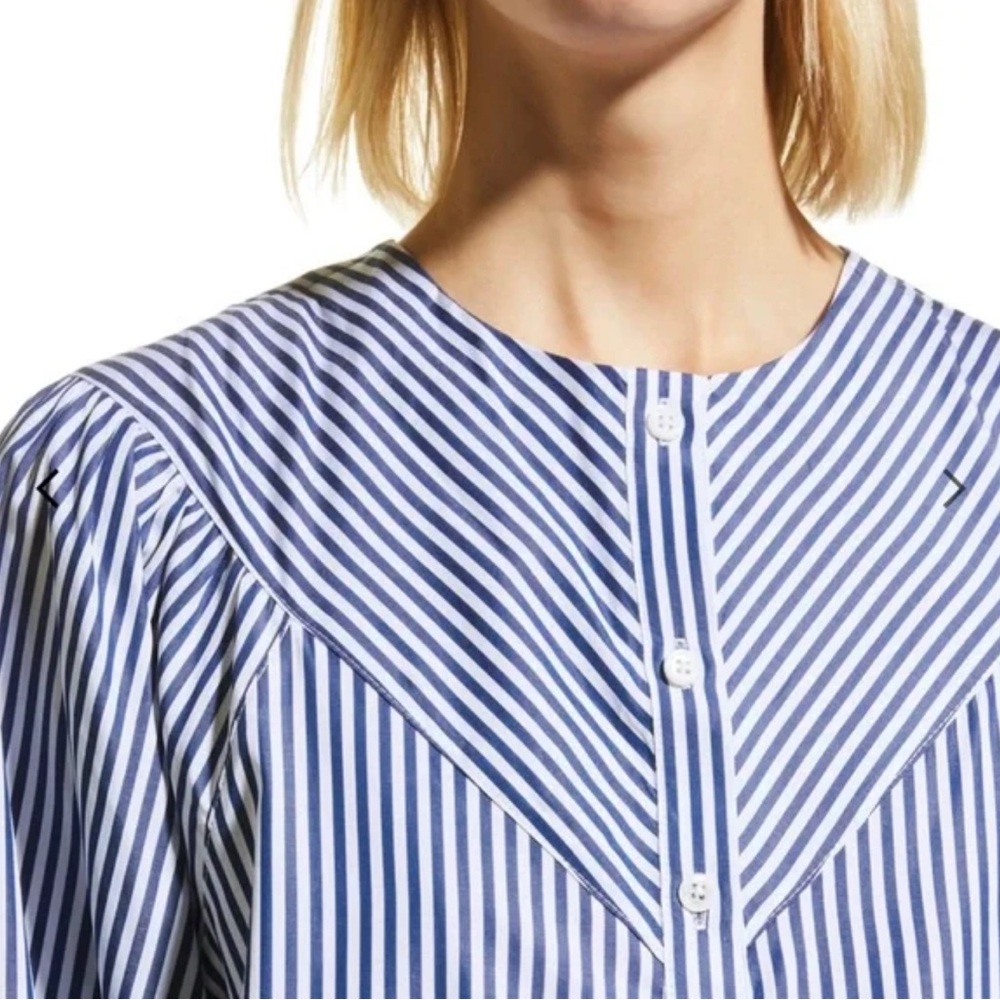 NWOT harshman Cari Striped Long-Sleeve Shirt XS - Picture 3 of 9